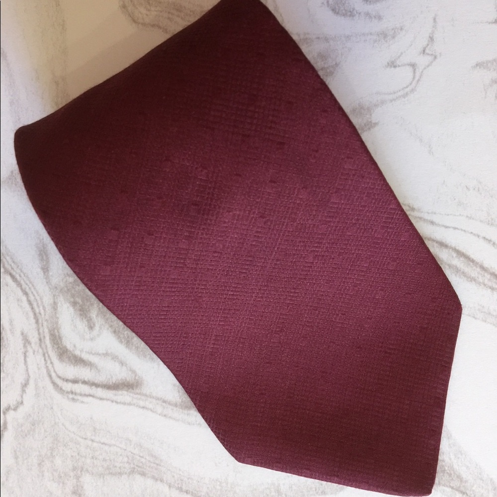 Men's Buckingham Tie 100% Italian Silk maroon
